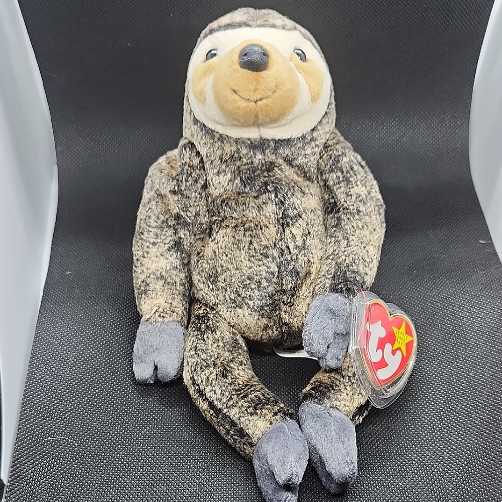 TY Slowpoke Sloth Plush - Brown and Gray